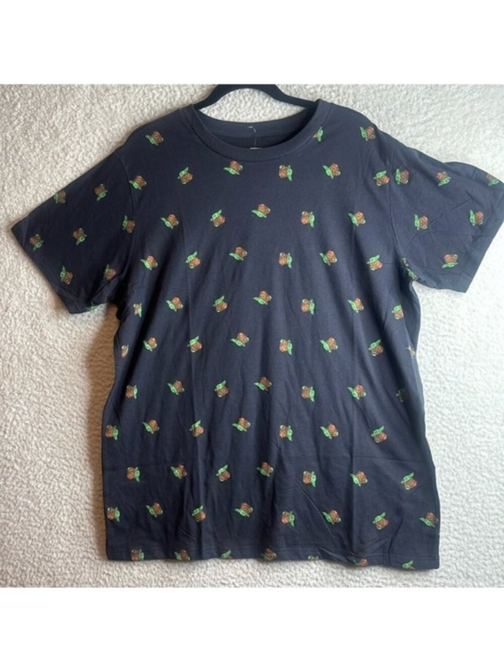 NWT Star Wars Womens Navy Mandalorian Baby Yoda Short Sleeve Tee XL XLARGE